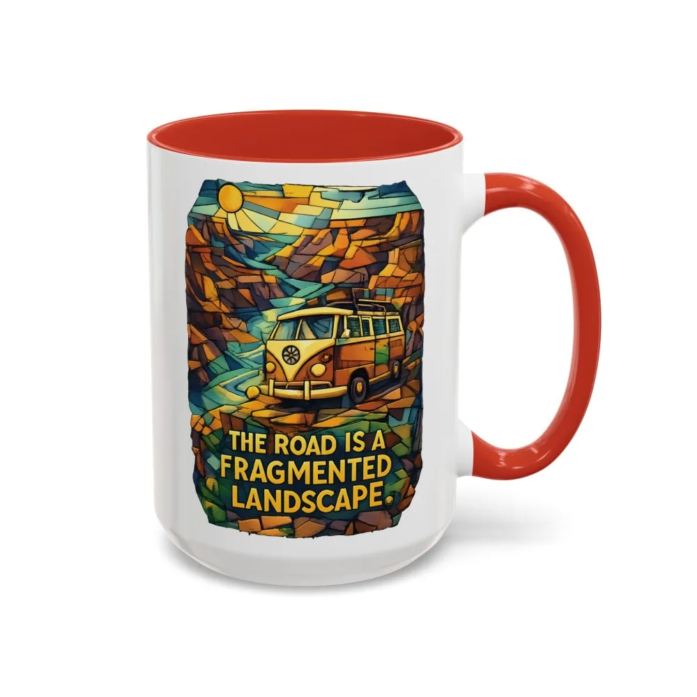4018816819046545462_2048.jpeg Accent Coffee Mug (11, 15oz) — "The Road Is A Fragmented Landscape" Design Cubic-Line