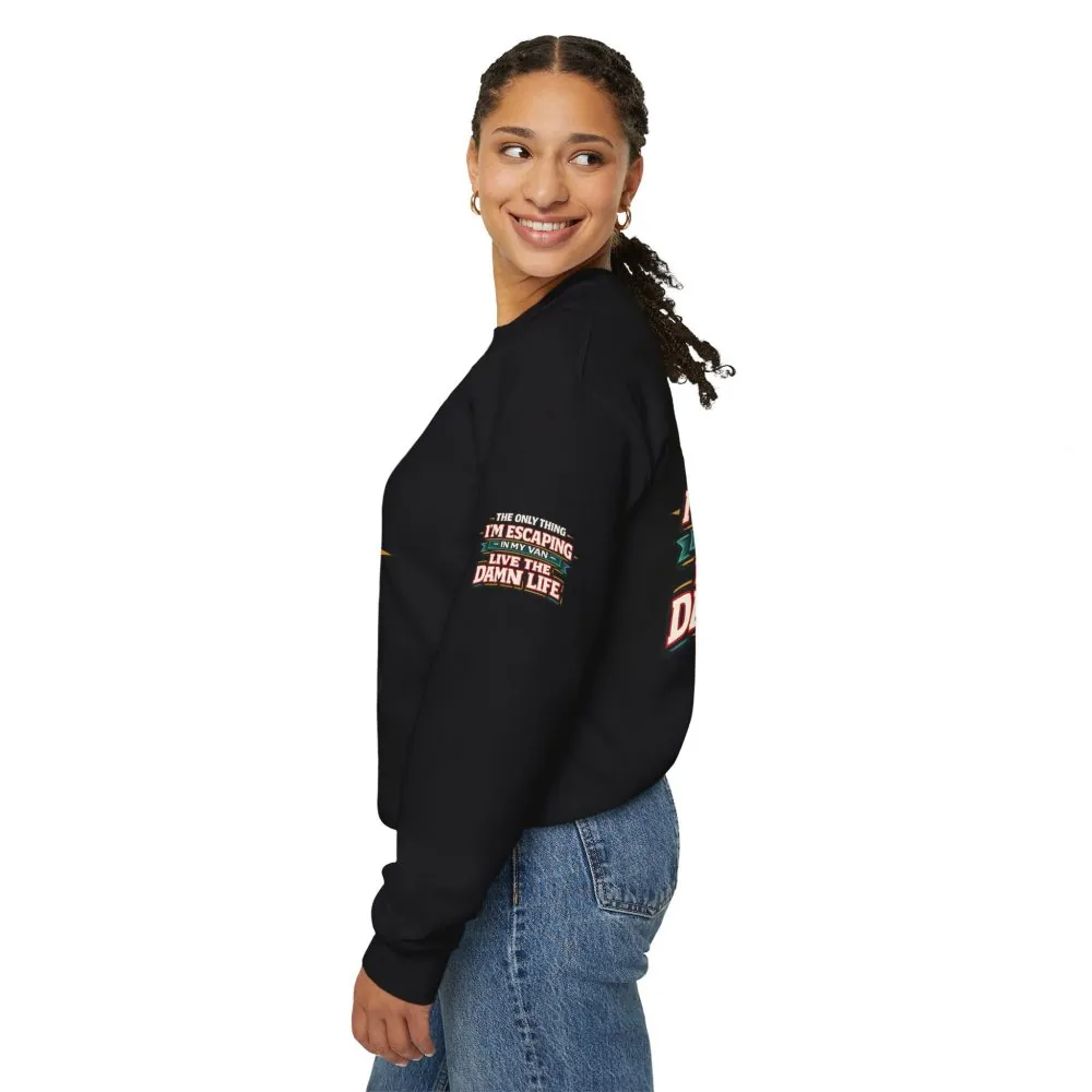 402780054754850801_2048.jpeg Unisex Heavy Blend™ Crewneck Sweatshirt — "The Only Thing I´m Escaping" Design F**K-Line
