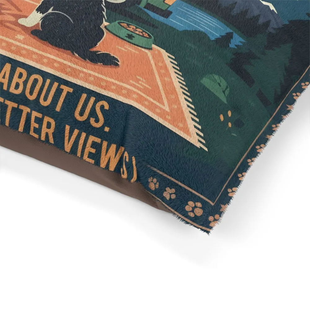 Pet Bed — 'Our Humans Bought a Van' Camper Dogs Camping Pillow for RV Lovers