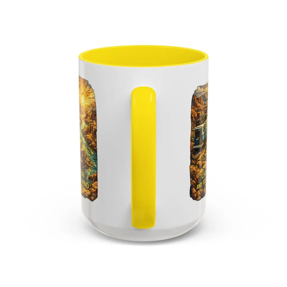 4046673555835146956_2048.jpeg Accent Coffee Mug (11, 15oz) — "Chase The Sun And Follow The Wind" Design Cubic-Line