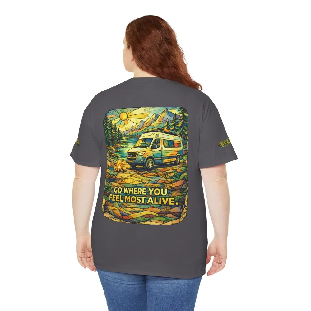 408473072521236908_2048.jpeg Unisex Heavy Cotton Tee — "Go Where You Feel Most Alive" Design Cubic-Line