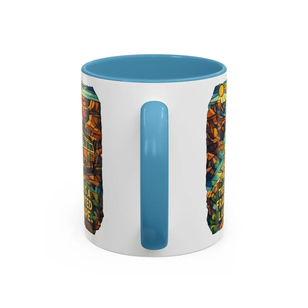 4089135843366400005_2048.jpeg Accent Coffee Mug (11, 15oz) — "The Road Is A Fragmented Landscape" Design Cubic-Line