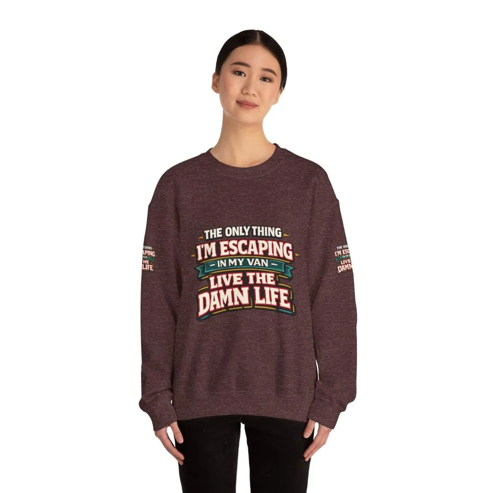 410438590220995576_2048.jpeg Unisex Heavy Blend™ Crewneck Sweatshirt — "The Only Thing I´m Escaping" Design F**K-Line