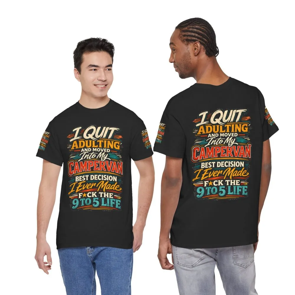 Unisex Heavy Cotton Tee — "I Quit Adulting" Design F**K-Line