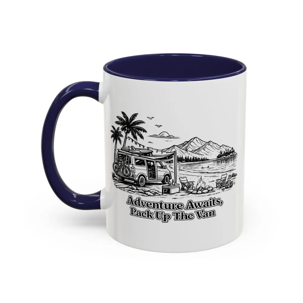 4121014238683908743_2048.jpeg Accent Coffee Mug (11, 15oz) — "Adventure Awaits,Pack Up The Van" Design Minimal-Line