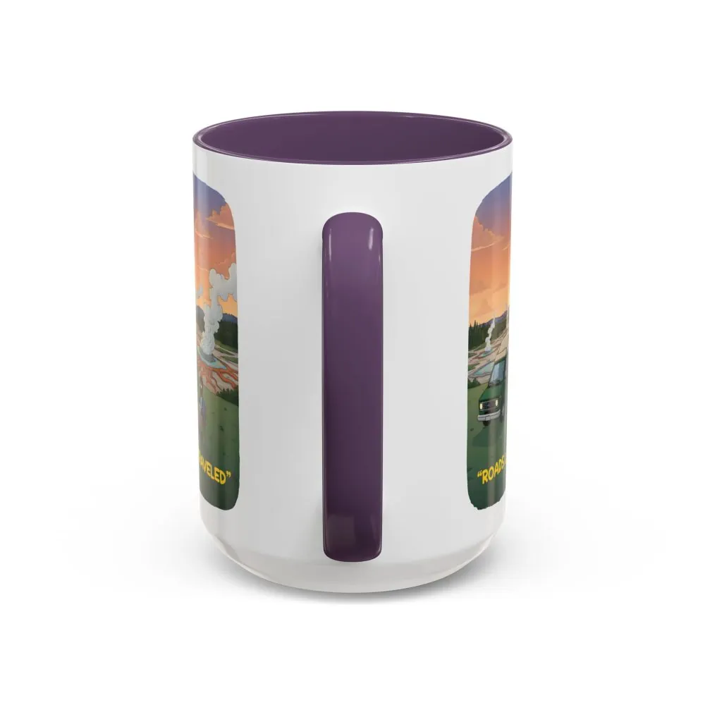 Accent Coffee Mug (11, 15oz) — "Roads Less Traveled" Design Sitcom-Line