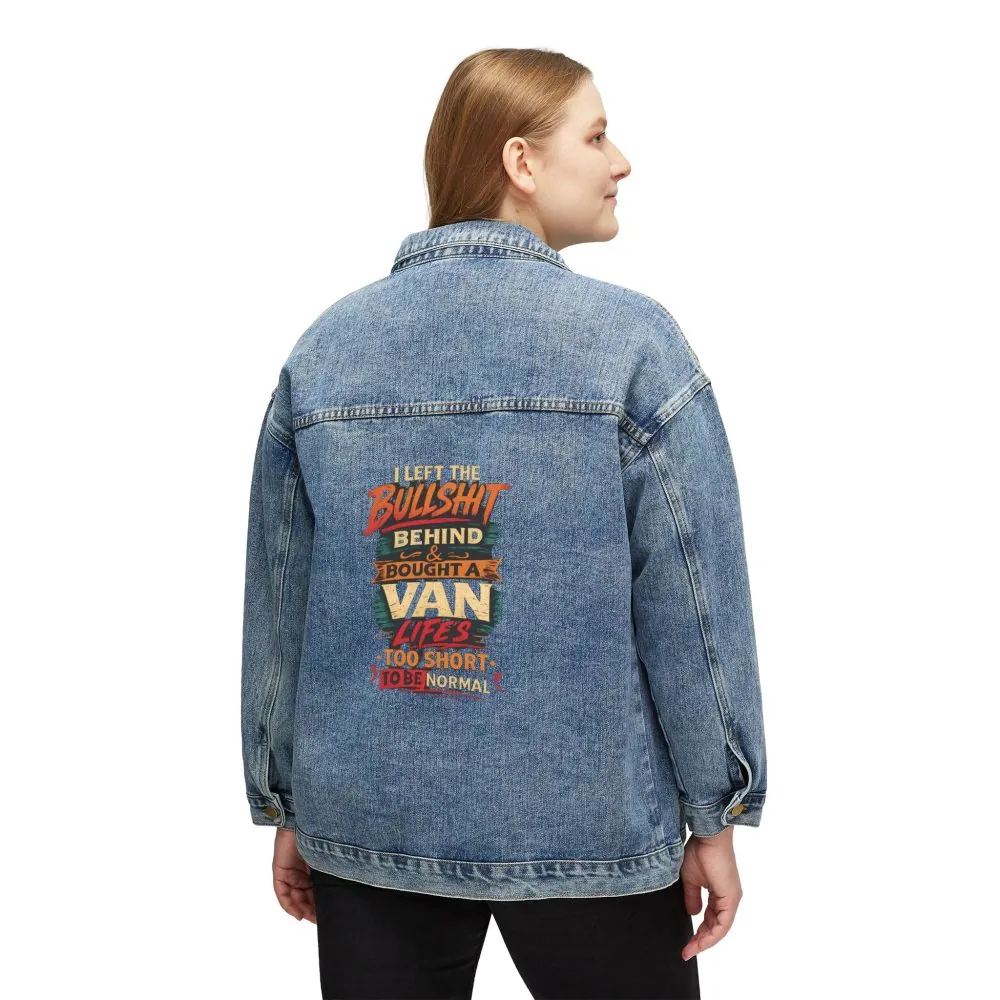Women's Denim Jacket — "I Left The Bullshit" Design F**K-Line