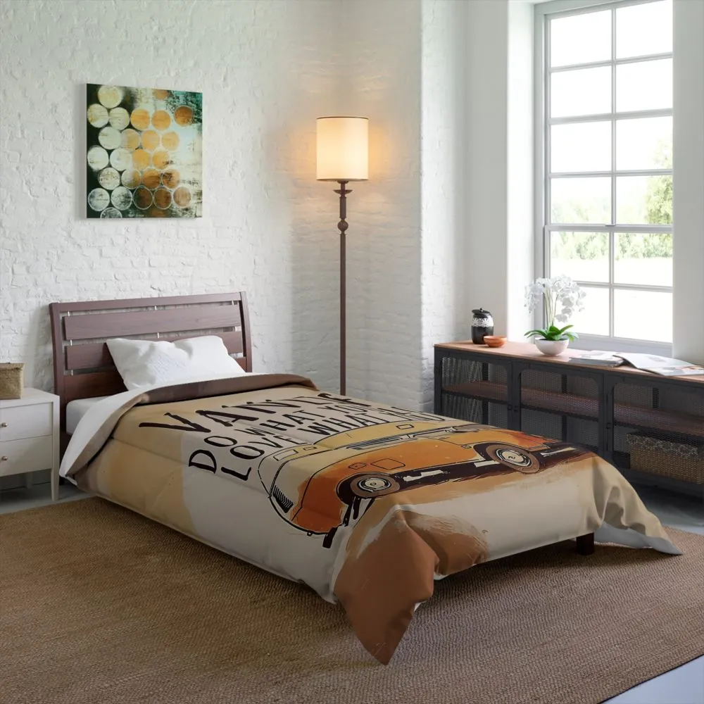 Comforter - "Do What You Love, Love What You Do" Vintage Camper Bedding