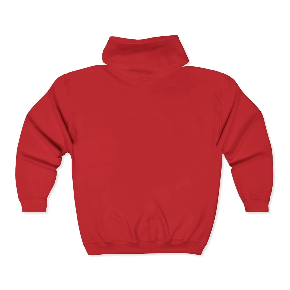 Zip Hoodie — "Adventure Awaits-Go Where You Feel Most Alive" (Only Front Printed) Camper Van Adventure Zip-Up