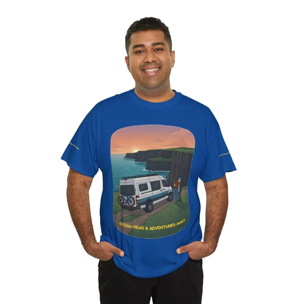 4138997234365292208_2048.jpeg Unisex Heavy Cotton Tee — "Ocean Views-Adventures Awaits" Design Sitcom-Line