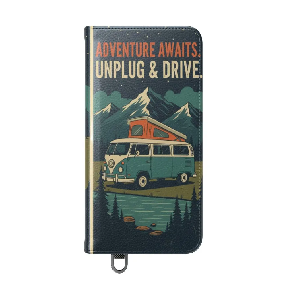 Flip Phone Case — "Fuel Your Journey, Not the Wifi" Wallet Cover