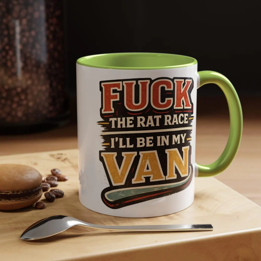 414582638126232465_2048.jpeg Accent Coffee Mug (11, 15oz) — "Fuck The Rat Race" Design F**K-Line
