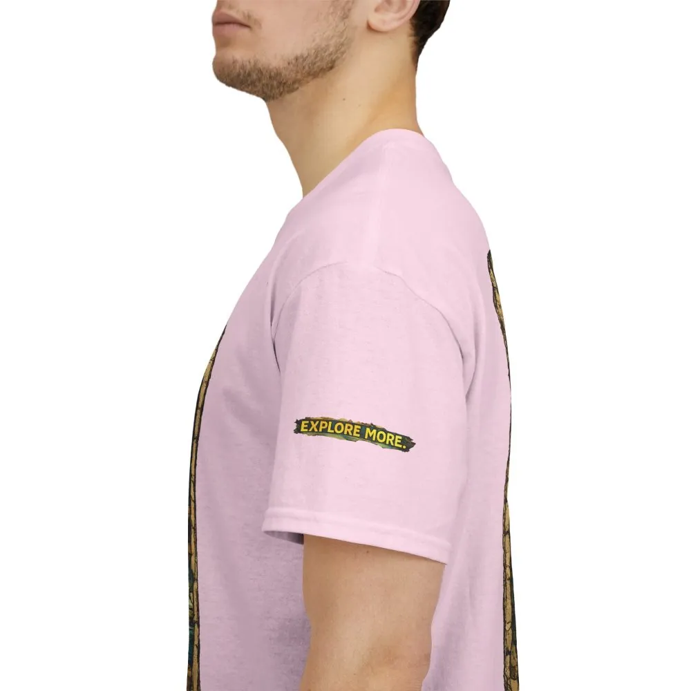 Unisex Heavy Cotton Tee — "Explore More" Design Cubic-Line