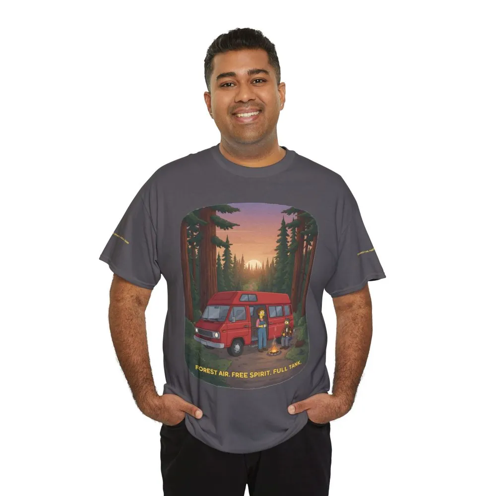 4179064638991103362_2048.jpeg Unisex Heavy Cotton Tee — "Forest Air Free Spirit Full Tank" Design Sitcom-Line