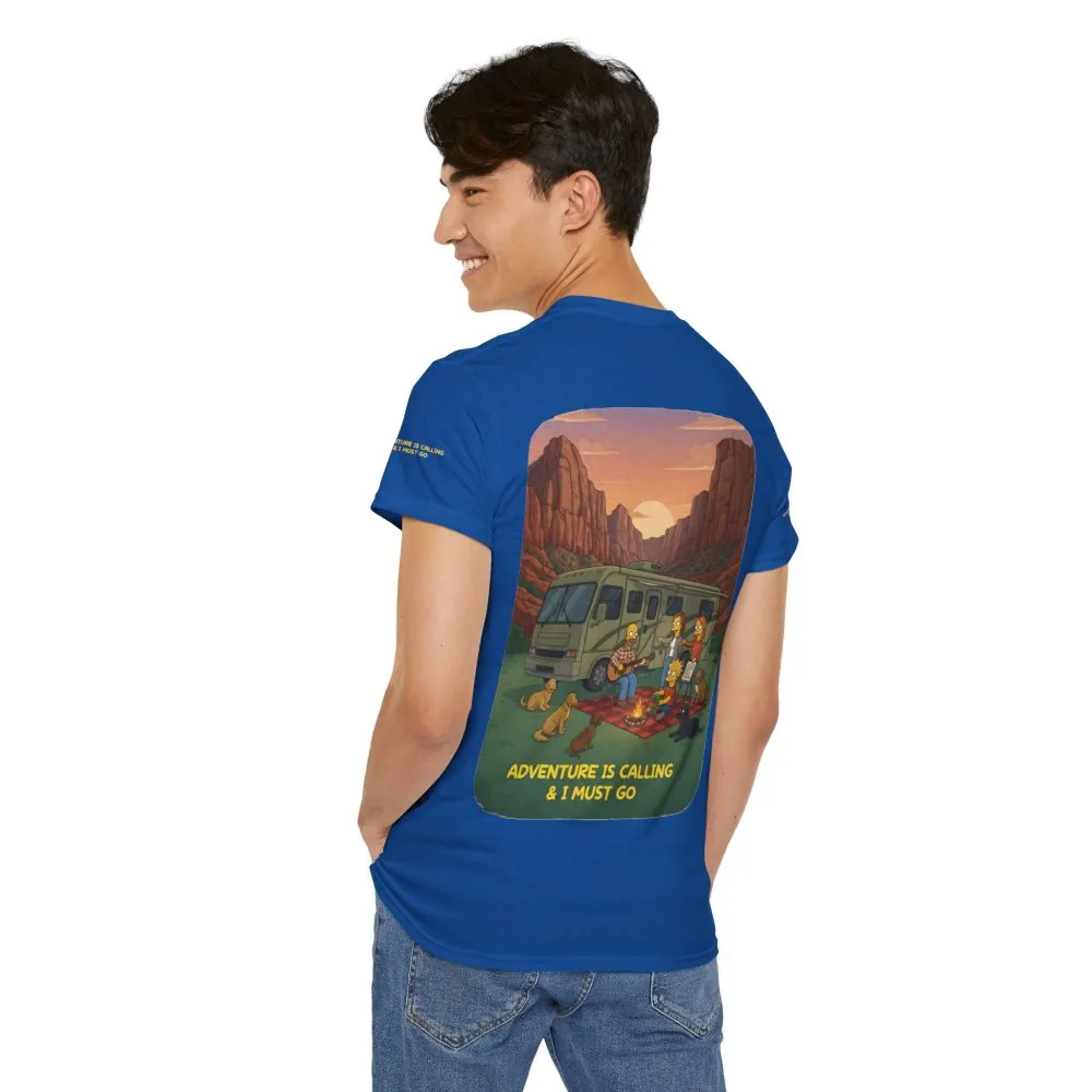 4186776145052088981_2048.jpeg Unisex Heavy Cotton Tee — "Adventure Is Calling-I Must Go" Design Sitcom-Line