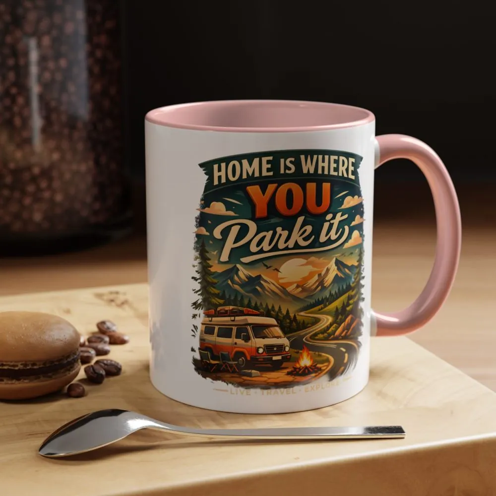 4203204851321338842_2048.jpeg Accent Coffee Mug (11, 15oz) — "Home Is Where You Park It" Design Scenic-Line