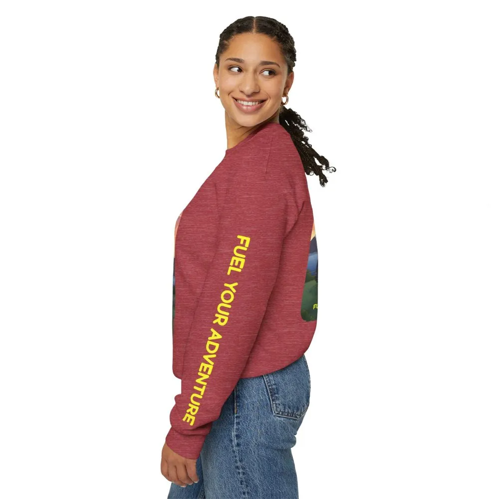 Unisex Heavy Blend™ Crewneck Sweatshirt — "Fuel Your Adventure" Design Sitcom-Line