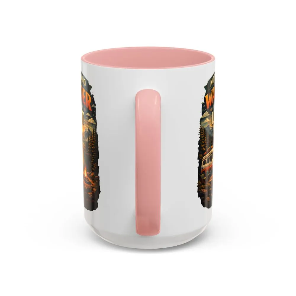 Accent Coffee Mug (11, 15oz) — "Not All Who Wander Are Lost" Design Scenic-Line