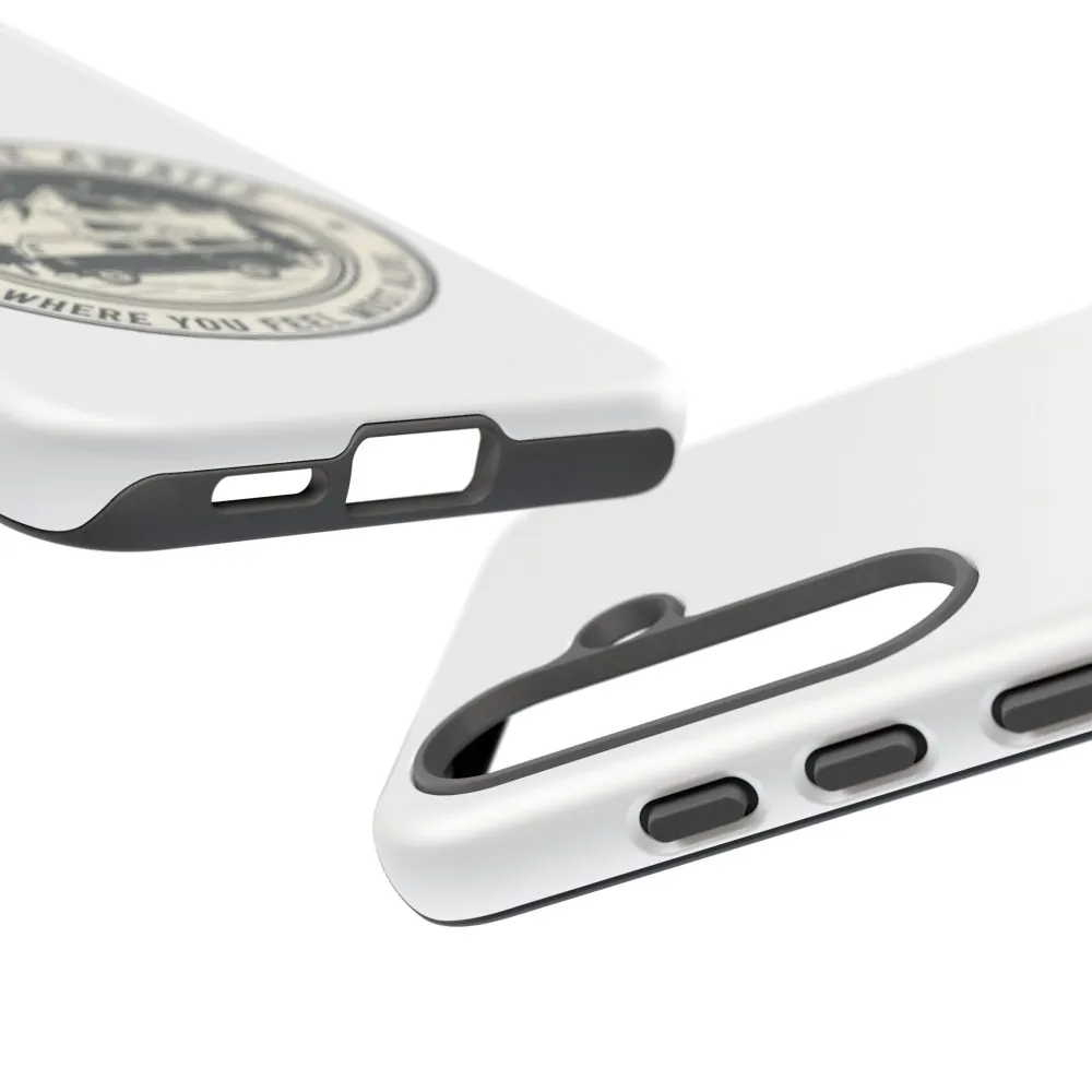 Phone Case — "Adventure Awaits-Go Where You Feel Most Alive" Camper Van Design