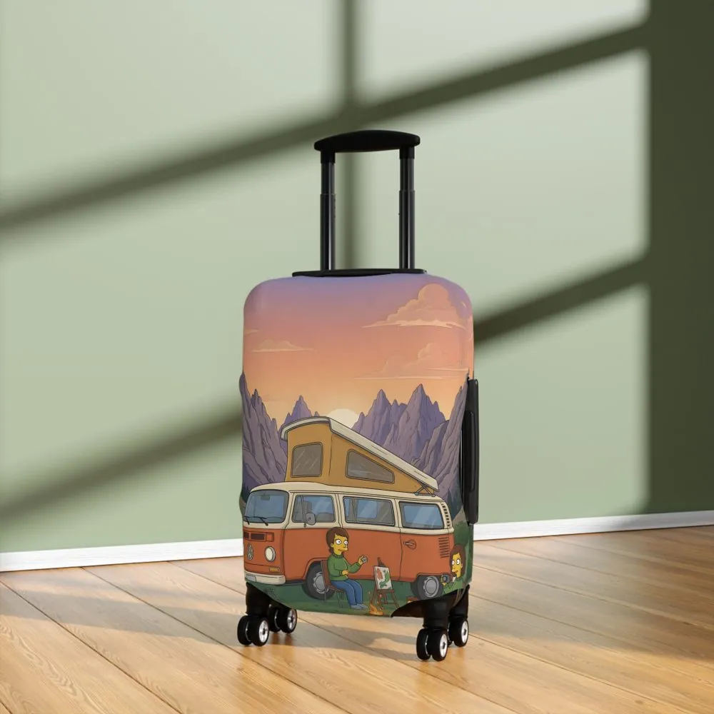 4228406003127511162_2048.jpeg Luggage Cover — Adventure Camper Sketch Travel Suitcase(Design Sitcom-Line)