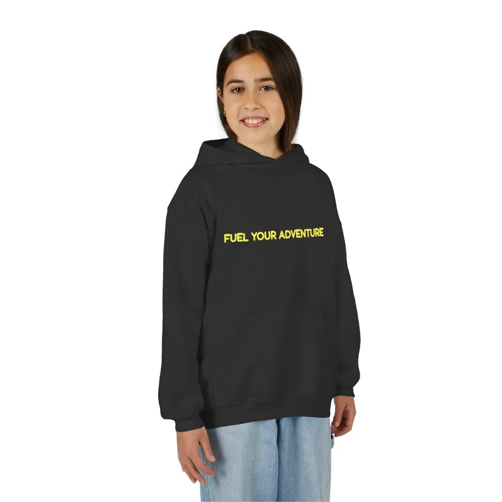 Youth Hoodie(Gildan) – "Fuel Your Adventure" (Design Sitcom-Line)