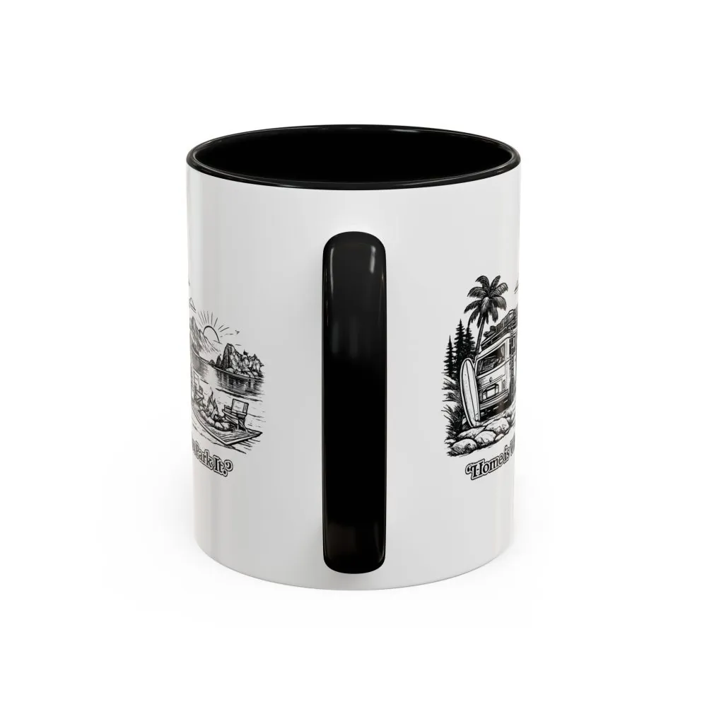 4256760090067070389_2048.jpeg Accent Coffee Mug (11, 15oz) — "Home Is Where You Park It" Design Minimal-Line