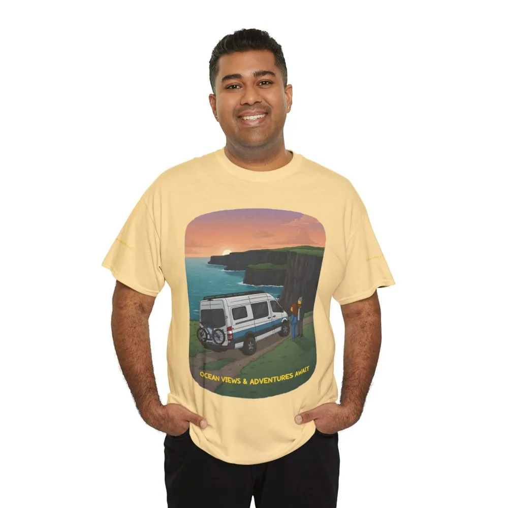 4276871445460092484_2048.jpeg Unisex Heavy Cotton Tee — "Ocean Views-Adventures Awaits" Design Sitcom-Line