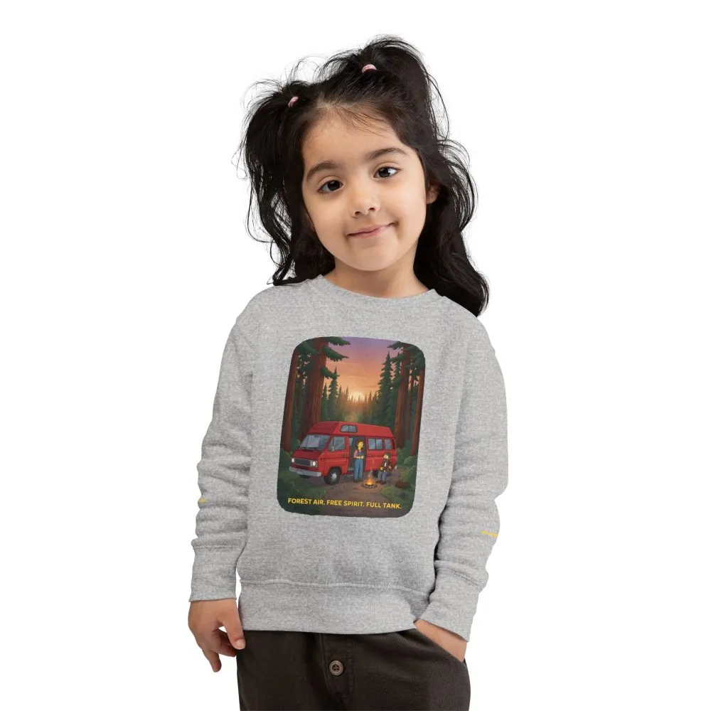 4299504433872411288_2048.jpeg Toddler Sweatshirt - "Forest Air Free Spirit Full Tank" (Design Sitcom-Line)