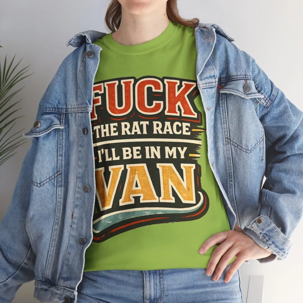 4300271437794936027_2048.jpeg Unisex Heavy Cotton Tee — "Fuck The Rat Race" Design F**K-Line