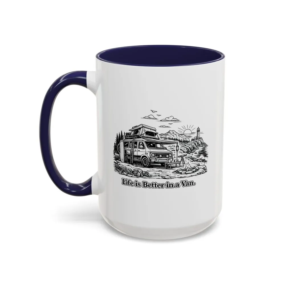 4304800514881010894_2048.jpeg Accent Coffee Mug (11, 15oz) — "Life Is Better In A Van" Design Minimal-Line