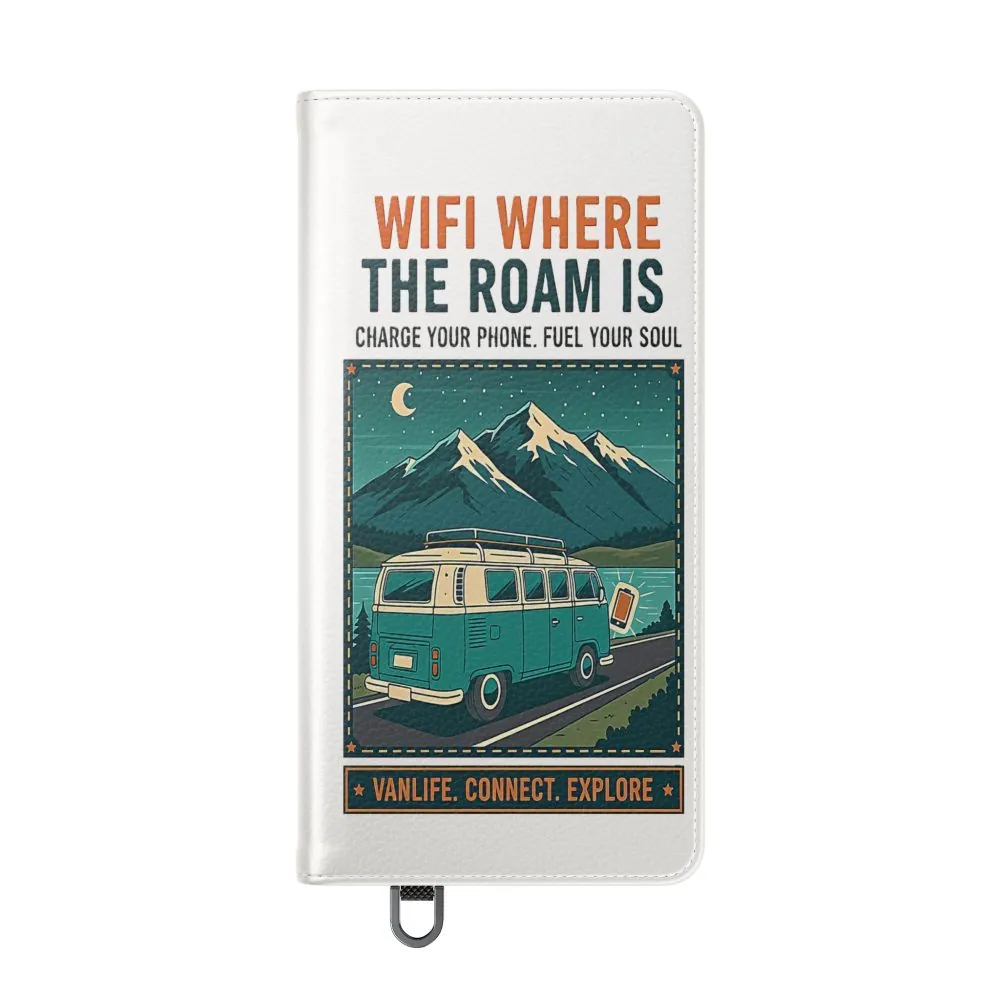 4316969792237785309_2048.jpeg Flip Phone Case — “WiFi Where the Roam Is” Vanlife Wallet Case