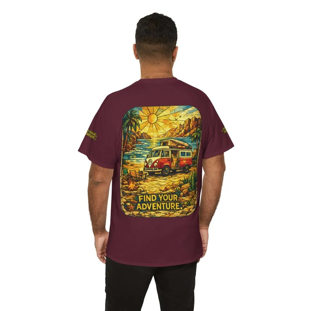 4323669438515512389_2048.jpeg Unisex Heavy Cotton Tee — "Find Your Adventure" Design Cubic-Line