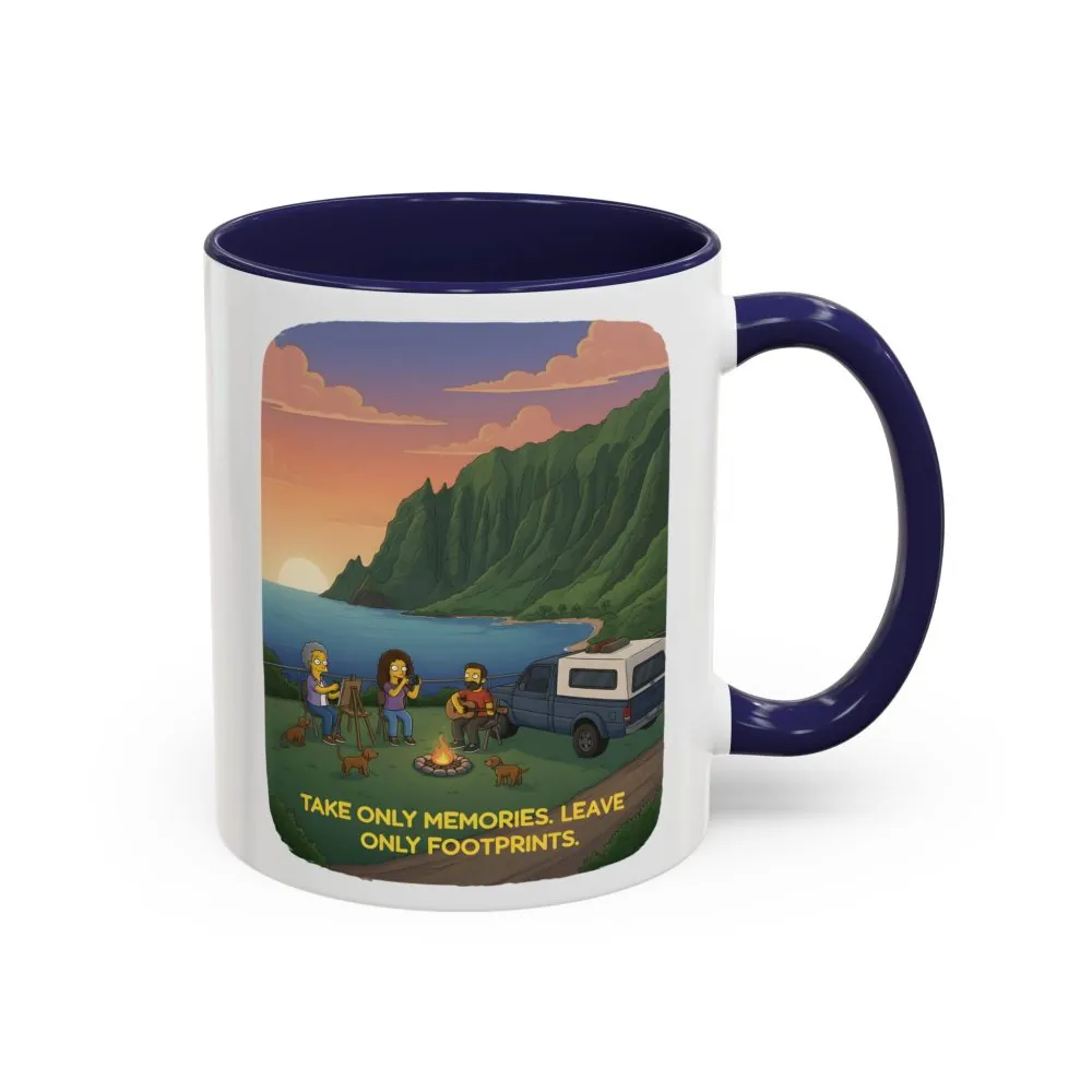 43347227960965209_2048.jpeg Accent Coffee Mug (11, 15oz) — "Take Only Memories-Leave Only Footprints" Design Sitcom-Line