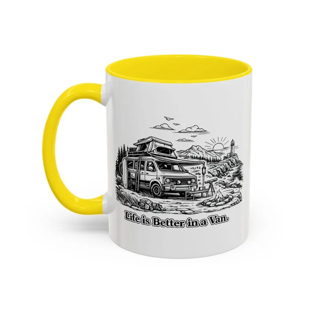 4334834429440113769_2048.jpeg Accent Coffee Mug (11, 15oz) — "Life Is Better In A Van" Design Minimal-Line