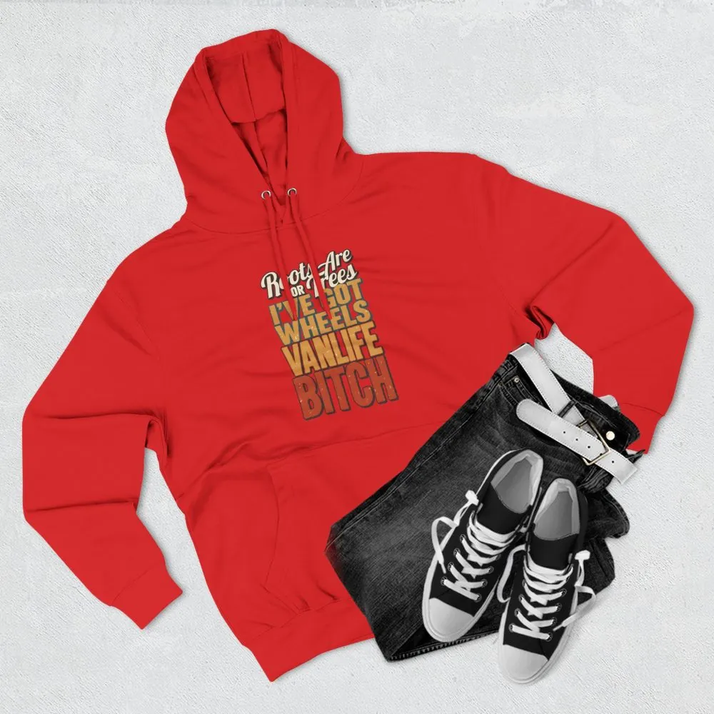 Three-Panel Fleece Hoodie - "Roots Are For Trees" Design F**K-Line