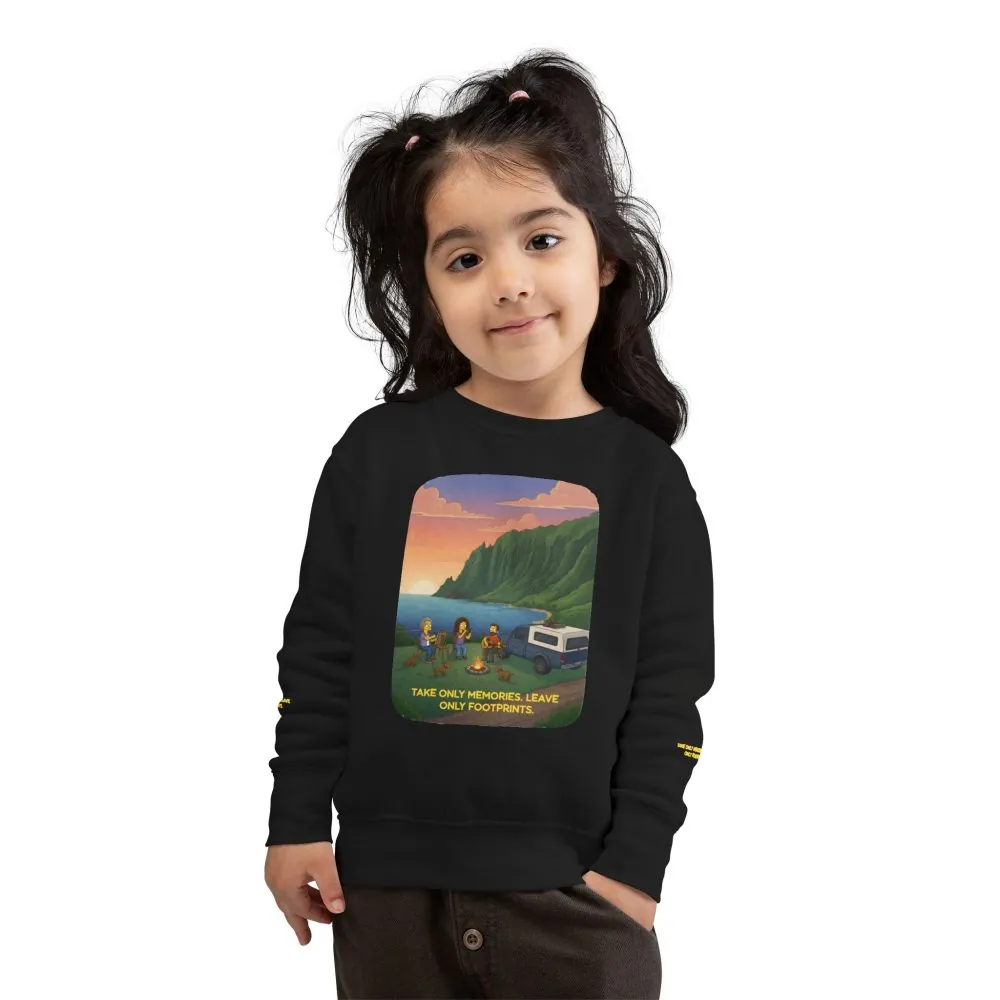 Toddler Sweatshirt - "Take Only Memories-Leave Only Footprints" (Design Sitcom-Line)