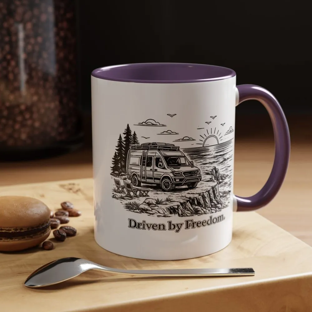 4378249566223667161_2048.jpeg Accent Coffee Mug (11, 15oz) — "Driven By Freedom" Design Minimal-Line