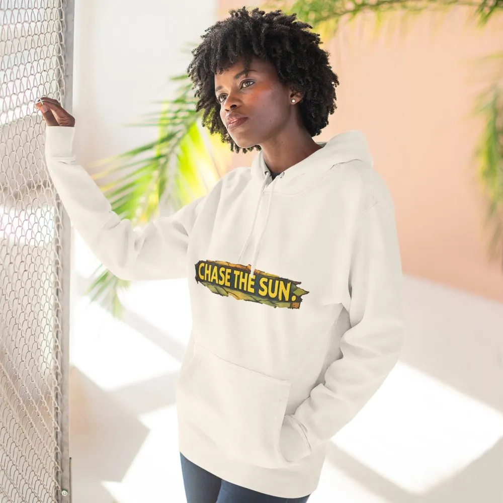 4380649600278218880_2048.jpeg Three-Panel Fleece Hoodie - "Chase The Sun" Design Cubic-Line
