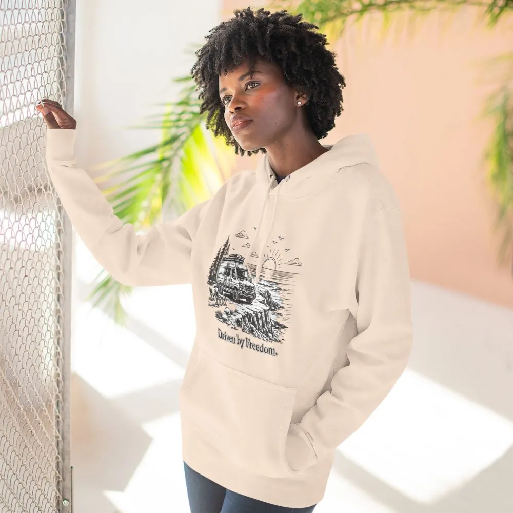 439426258012707892_2048.jpeg Three-Panel Fleece Hoodie - "Driven By Freedom" Design Minimal-Line