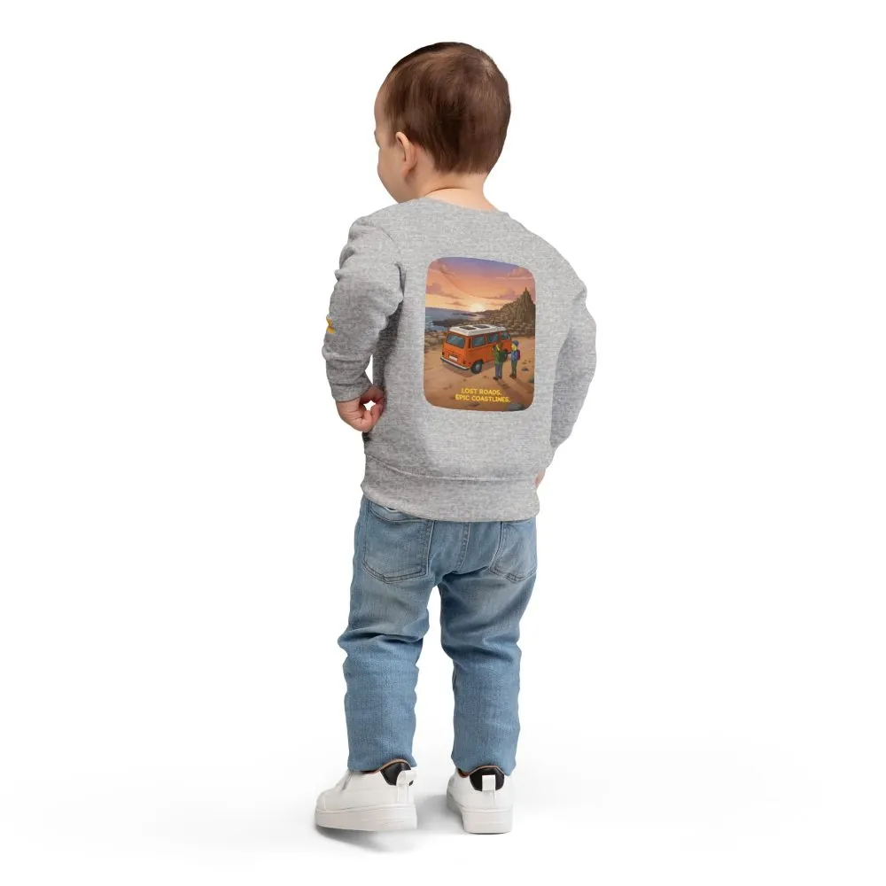 4425355110147104500_2048.jpeg Toddler Sweatshirt - "Lost Roads Epic Coastlines" (Design Sitcom-Line)