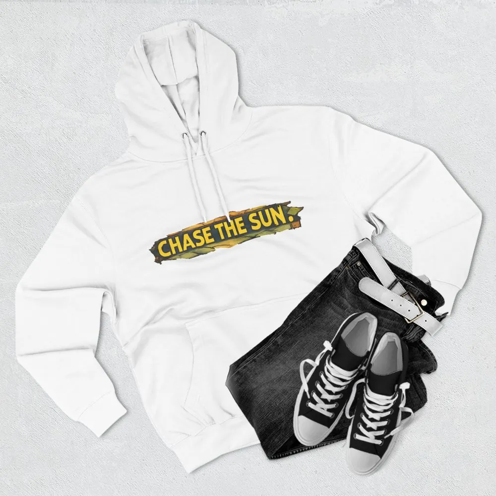 4432589822179055357_2048.jpeg Three-Panel Fleece Hoodie - "Chase The Sun" Design Cubic-Line