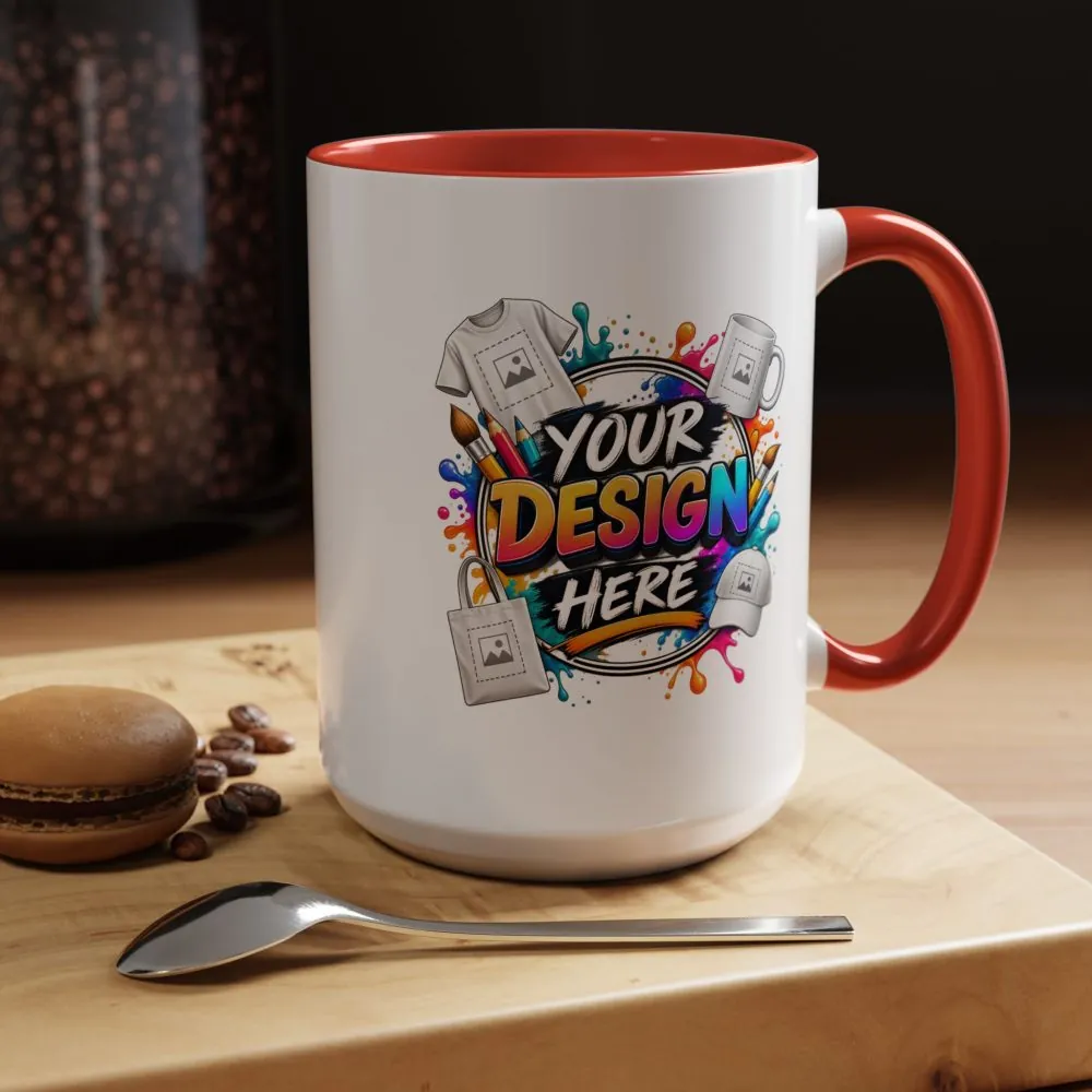 4435023335030377366_2048.jpeg Accent Coffee Mug — Colorful 'Your Design Here' Artist Print (11/15 oz)
