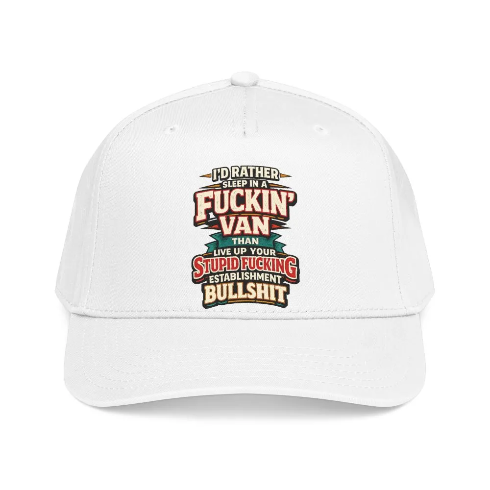 Baseball Cap - "I´d Rather Sleep in A Fucking Van" Design F**K-Line