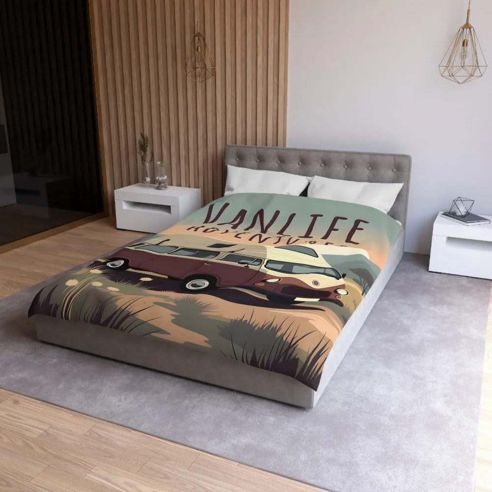 Duvet Cover - 'Vanlife Adventures' Retro Camper Bedding