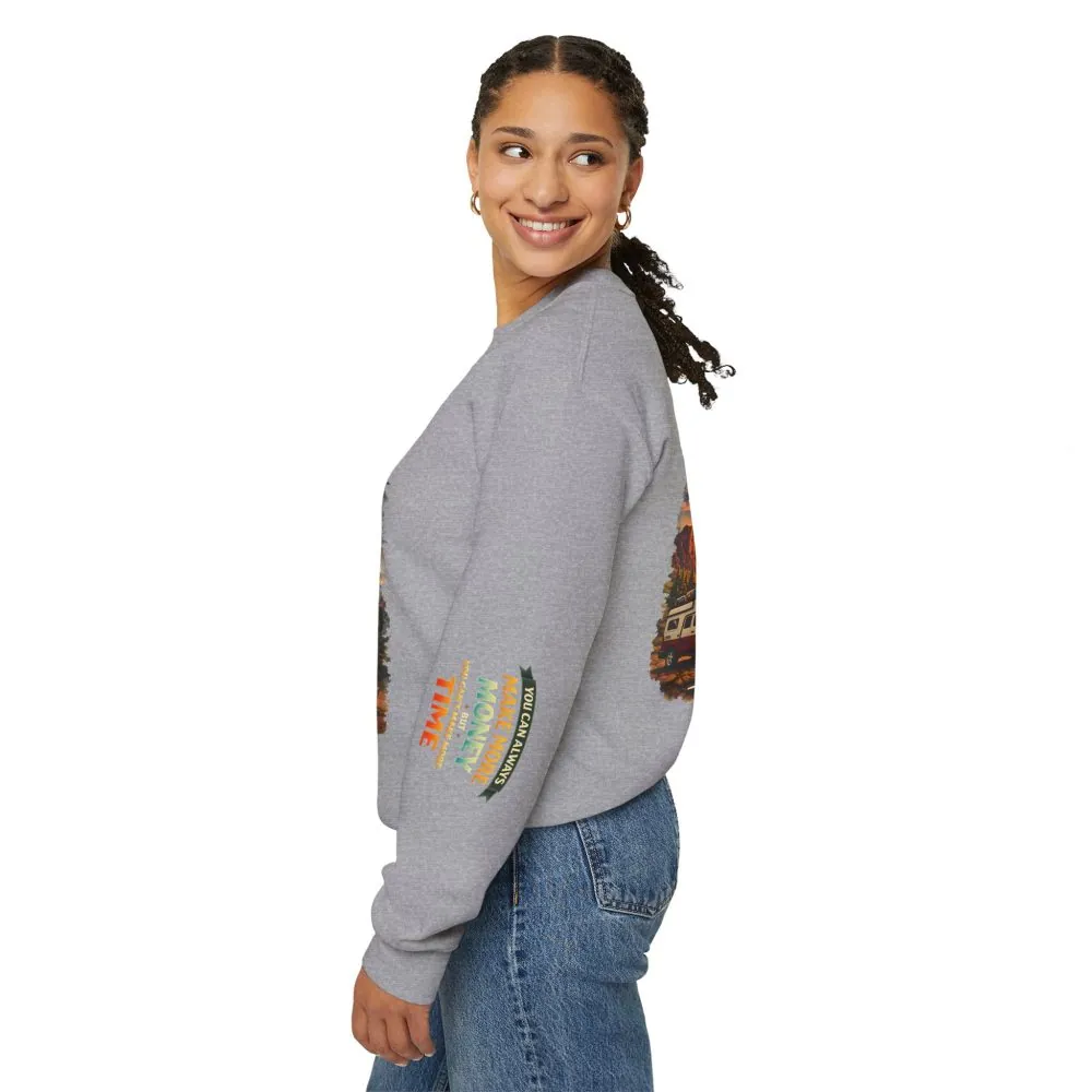 Unisex Heavy Blend™ Crewneck Sweatshirt — "You Can Always Make More Money" Design Scenic-Line