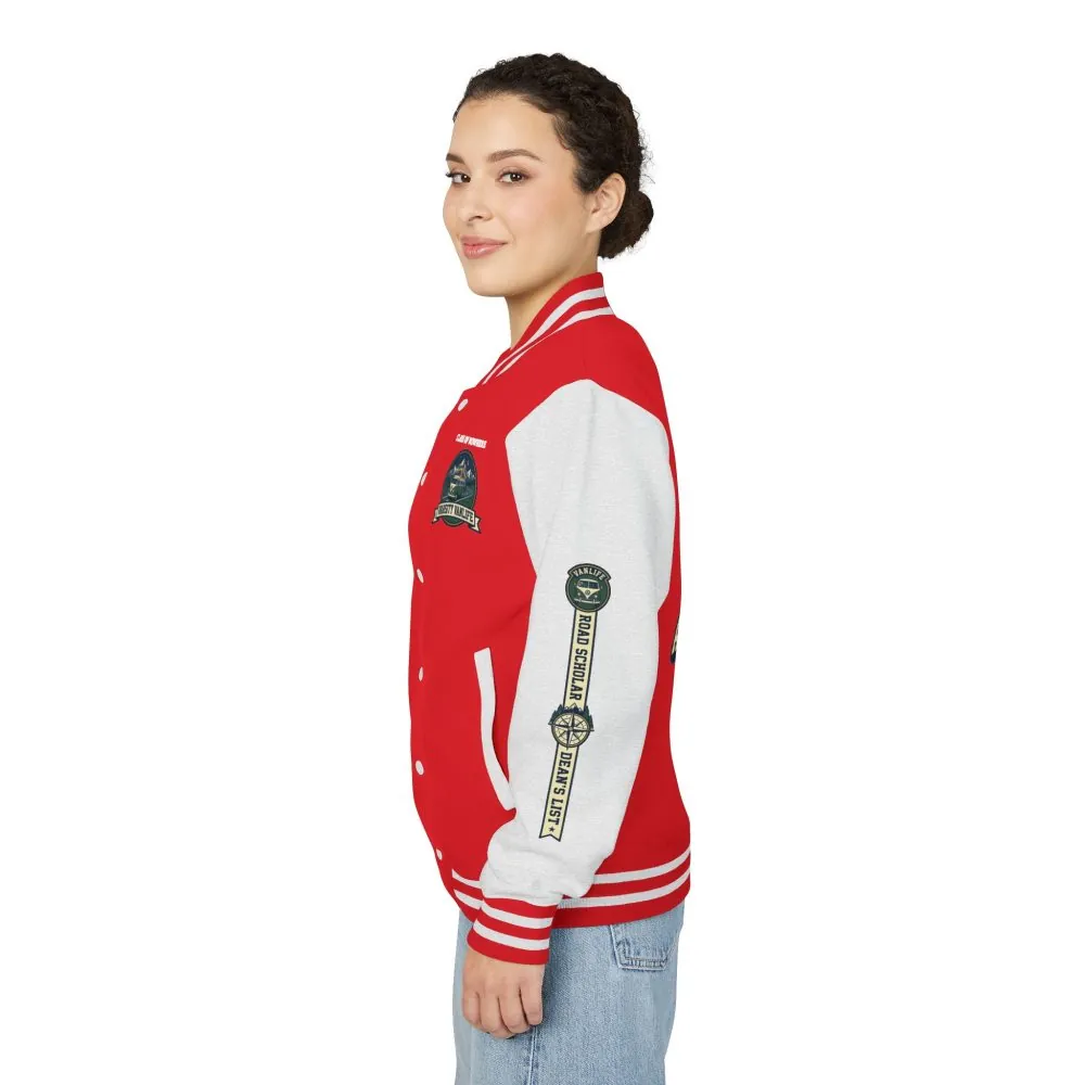 4454093964592139320_2048.jpeg Unisex Heavyweight Letterman Jacket (Awdis) —"Adventure Academy" Road Trip Team Varsity Jacket