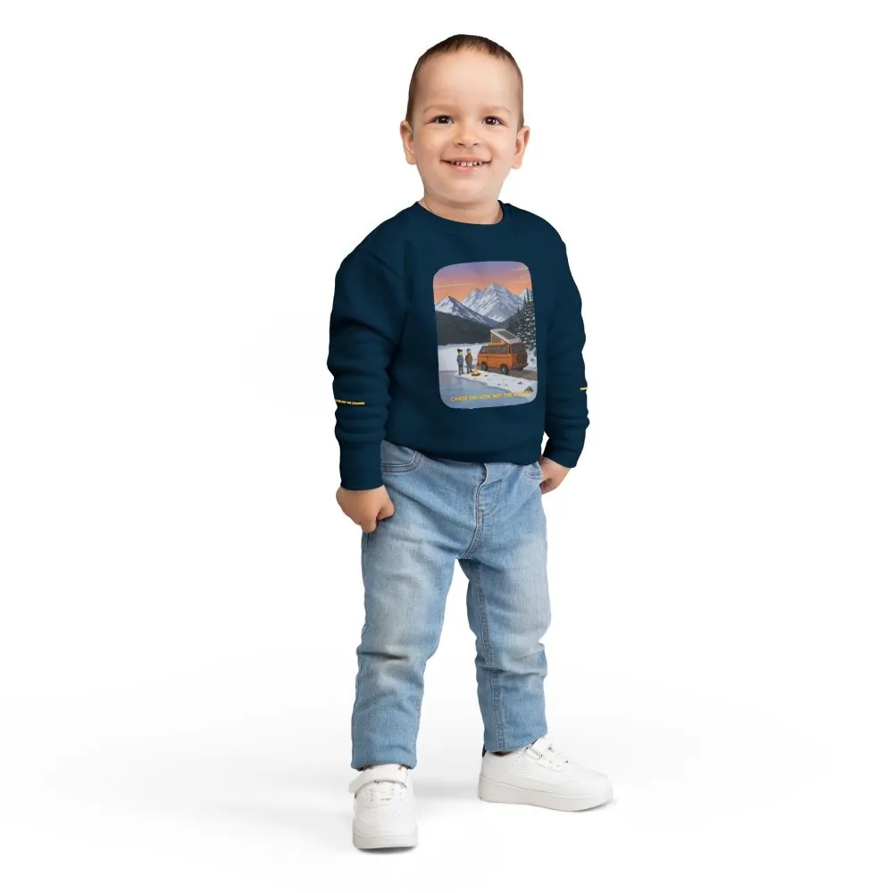 Toddler Sweatshirt - "Chase The Views-Not The Crowds" (Design Sitcom-Line)