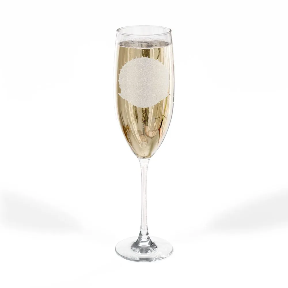 Engraved 8oz Champagne Flute — Personalized Toasting Glass for Celebrations