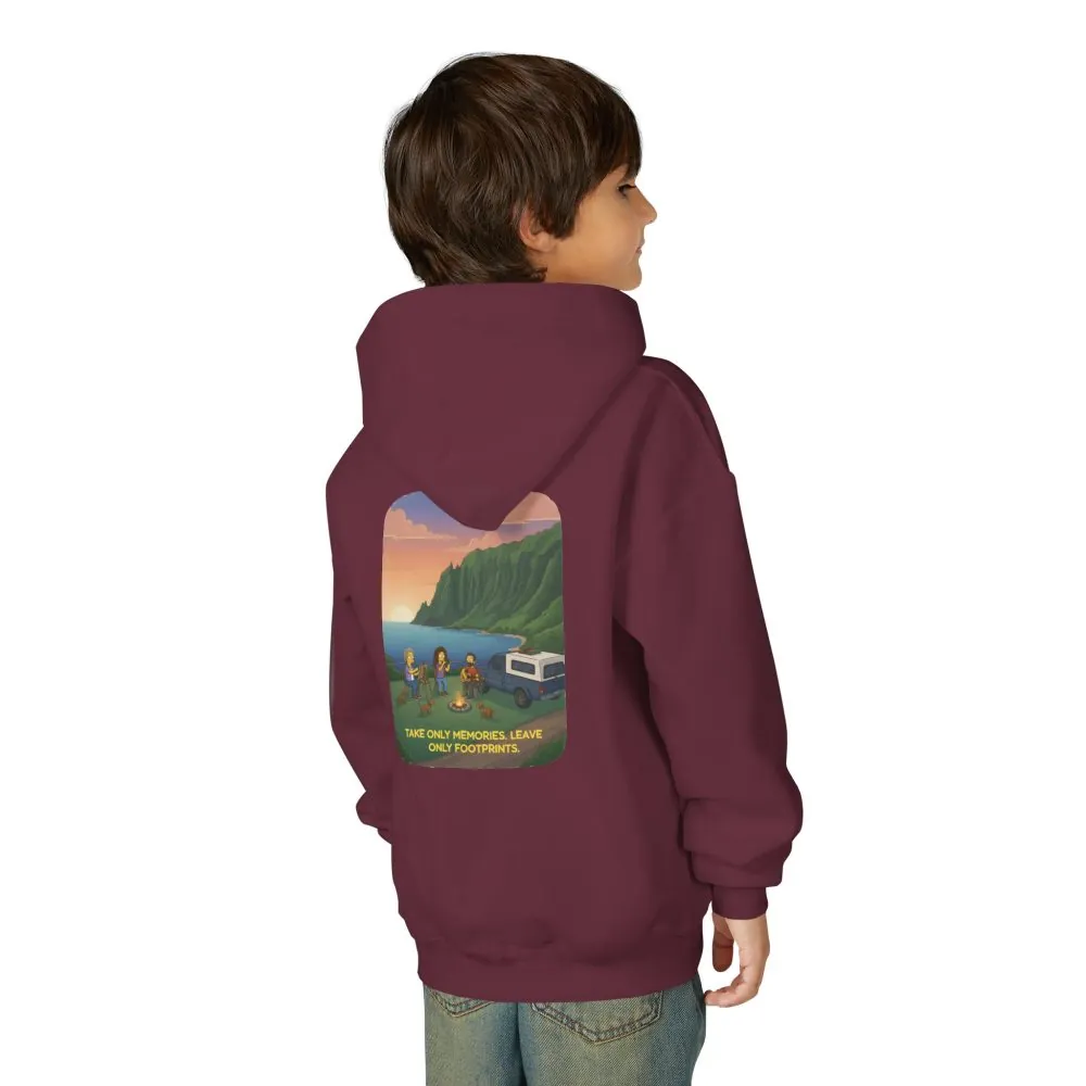 Youth Hoodie(Gildan) – "Take Only Memories-Leave Only Footprints (Design Sitcom-Line)