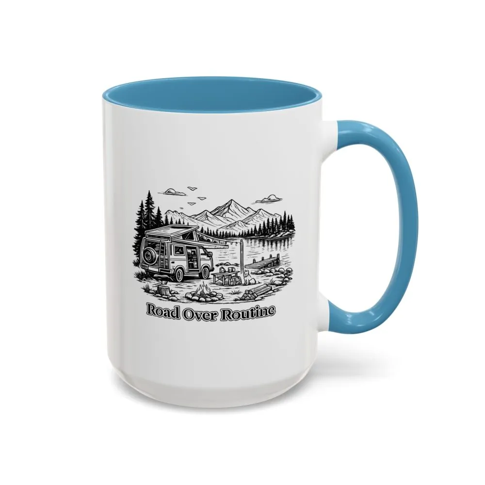 449539954612363367_2048.jpeg Accent Coffee Mug (11, 15oz) — "Road Over Routine" Design Minimal-Line